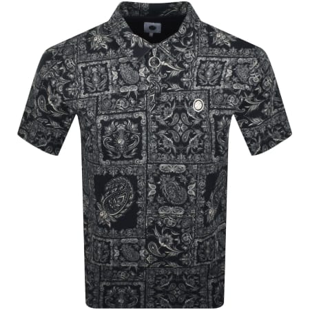 Pretty Green Paisley Zip Polo T Shirt Black | Mainline Menswear x